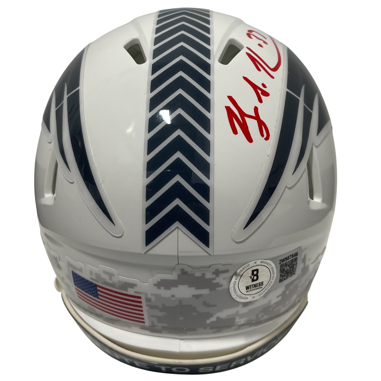 Rodney Harrison Signed NE Patriots Salute Mini Helmet w/ SBC Beckett Wit BAS COA3