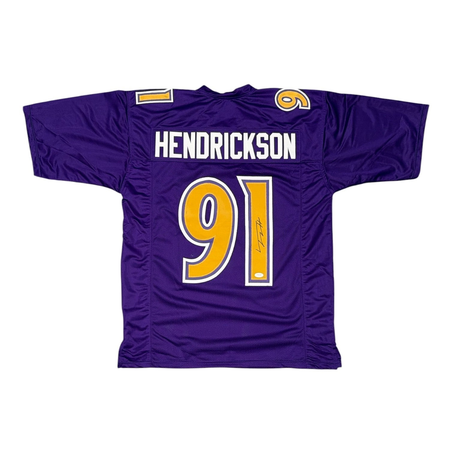 Trey Hendrickson Signed Baltimore Ravens Custom Jersey JSA Witness COA0