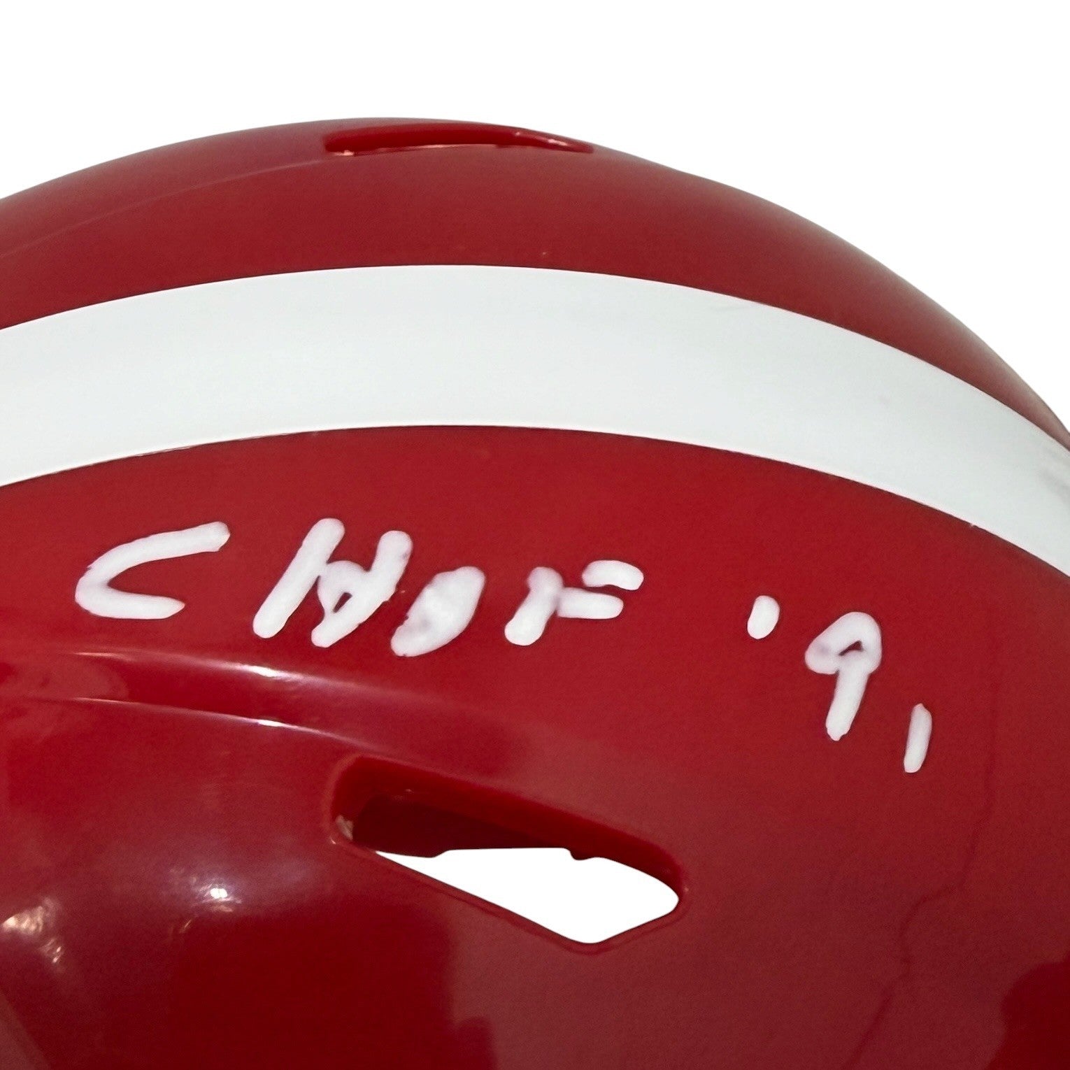 Ed Marinaro Signed Cornell Big Red Custom Mini Helmet w/ CHOF 91 JSA Witness COA2
