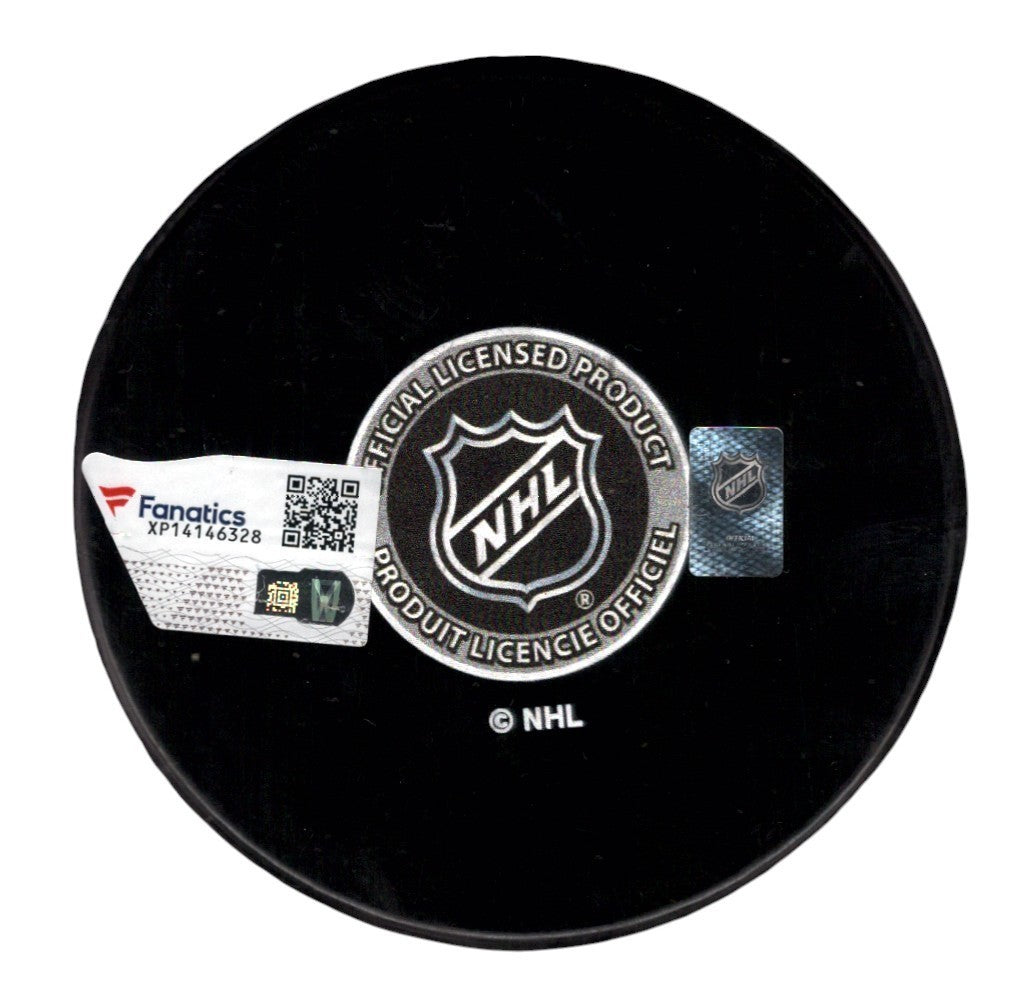 Leon Draisaitl Signed Autographed Edmonton Oilers Logo Puck Fanatics COA1