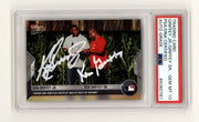 Ken Griffey Jr. & Sr. 2022 Topps Now 690 Field of Dreams Dual Signed PSA 10 Auto0
