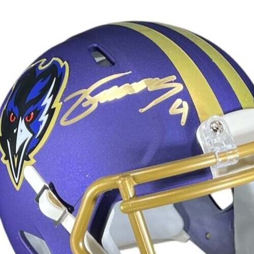 Zay Flowers Signed Baltimore Ravens 2024 Alt Mini Helmet JSA Witness COA1
