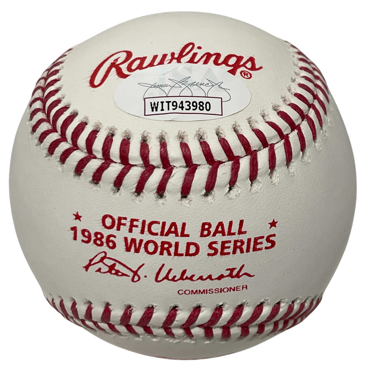 Jesse Orosco Signed 1986 World Series ROMLB Baseball w/ 2 Ins JSA COA Mets1