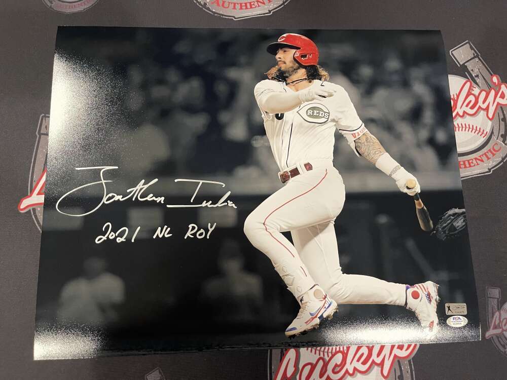 Jonathan India Signed Auto 16x20 Photo Spotlight PSA ITP COA 2021 NL ROY Reds0