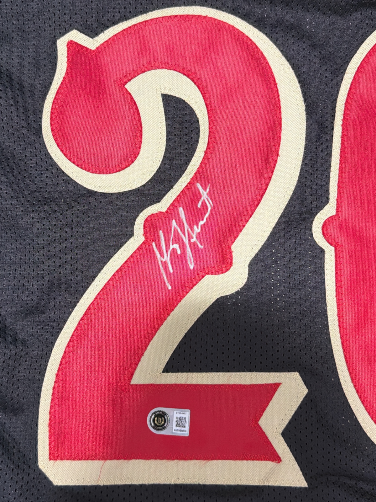 Garrison Hearst Signed San Francisco 49ers Rivalries Custom Jersey BAS COA1