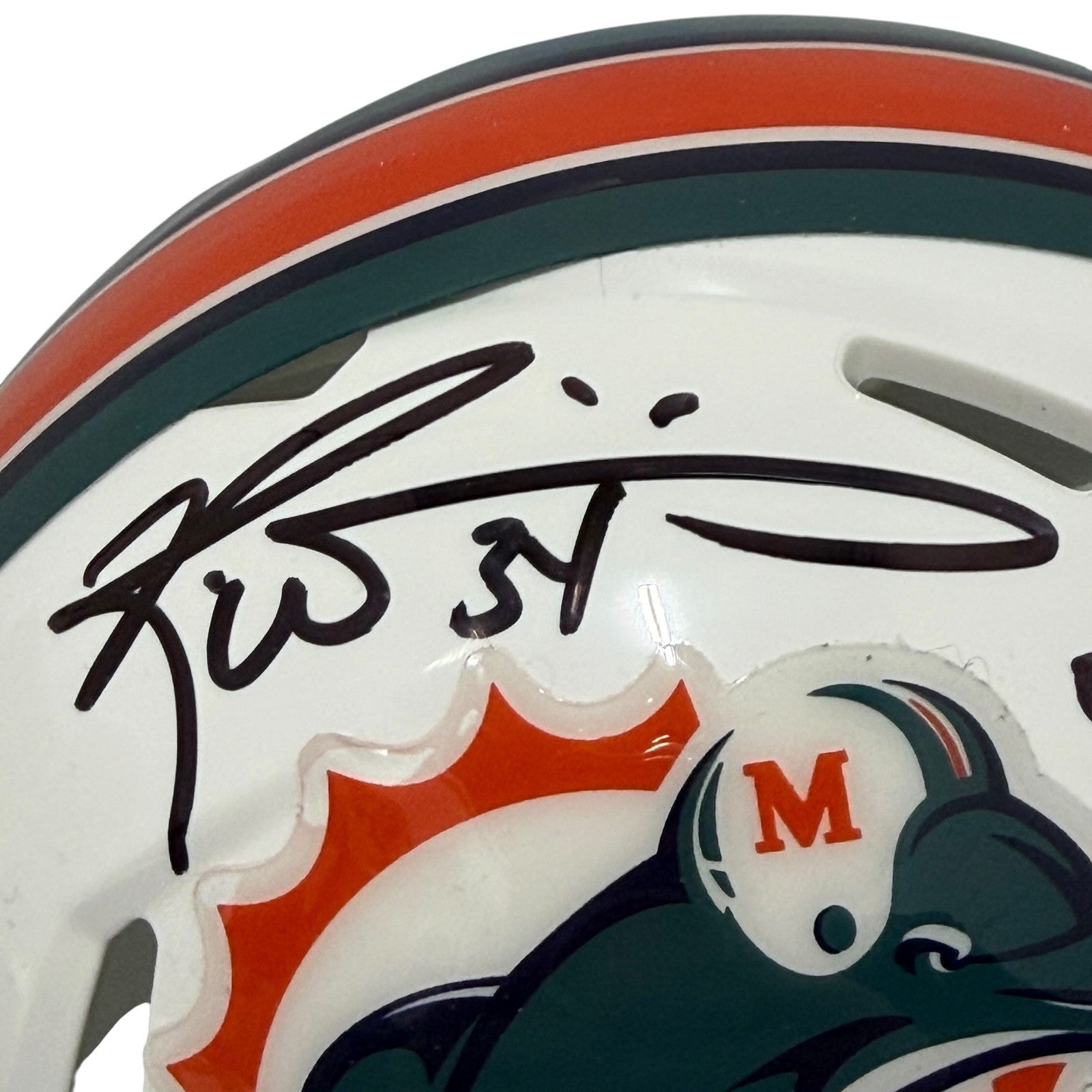 Ricky Williams Signed Dolphins TB Mini Helmet w/ 02 Rushing Leader JSA Wit COA1