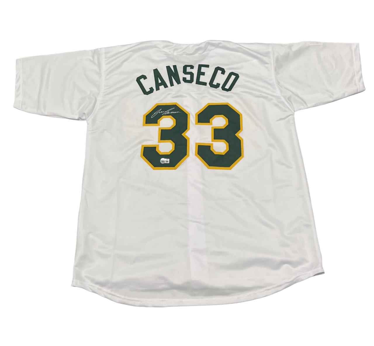 Jose Canseco Signed Oakland Athletics Custom Jersey Beckett Witness BAS COA0