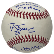 Darryl Strawberry & Howard Johnson Signed ROMLB Baseball w/ Ins JSA COA Mets0