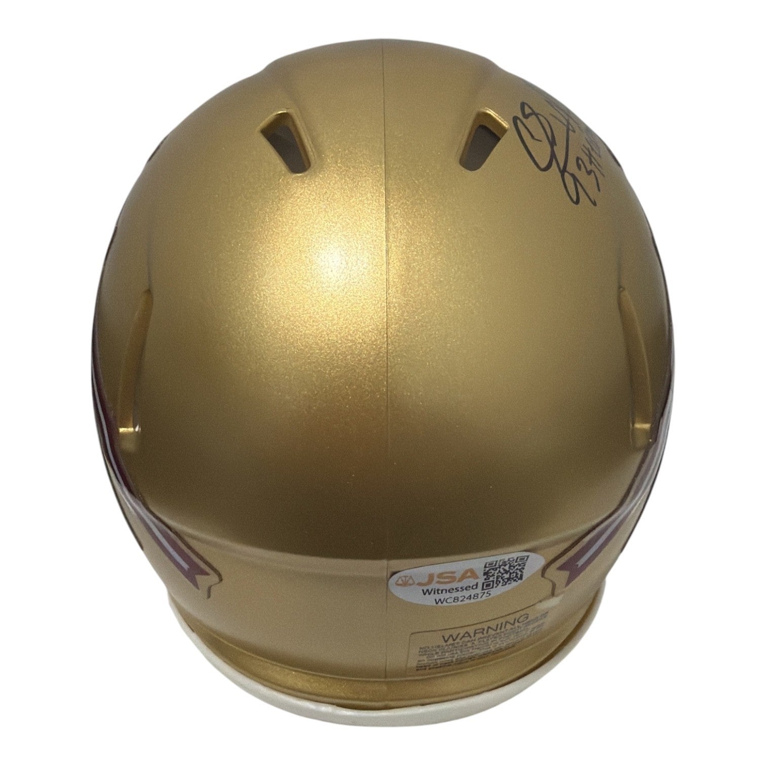 Charlie Ward Signed Florida State Gold Mini Helmet w/ 93 Heisman JSA Witness COA2