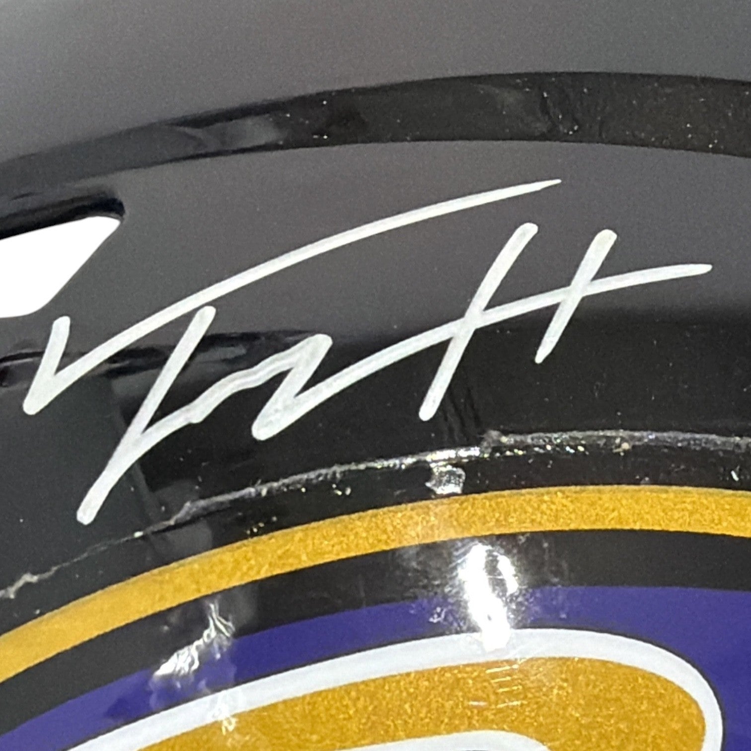 Trey Hendrickson Signed Ravens Authentic FS Full Size Helmet w/ Insc JSA W COA1