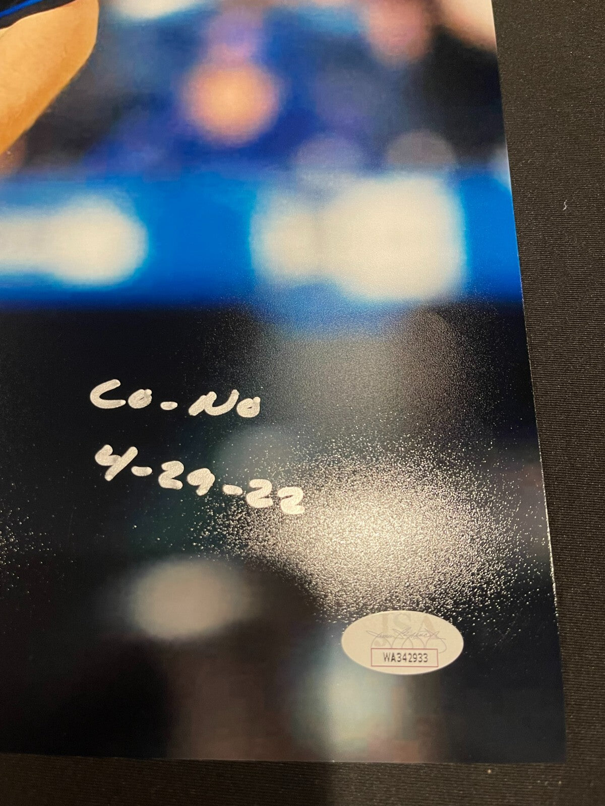 Tylor Megill Signed Auto New York Mets 16x20 Photo "CO-NO 4/29/22" JSA WIT COA2