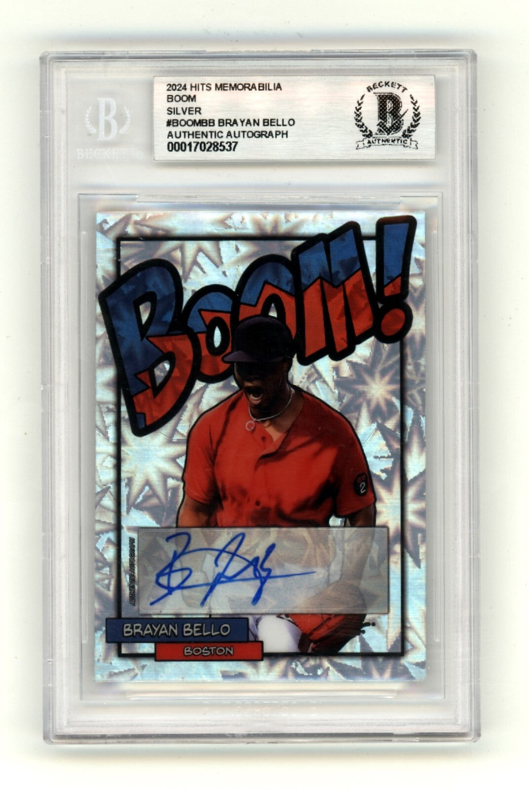 Brayan Bello 2024 Hits Memorabilia BOOM Silver Signed BGS BAS Auto Red Sox0