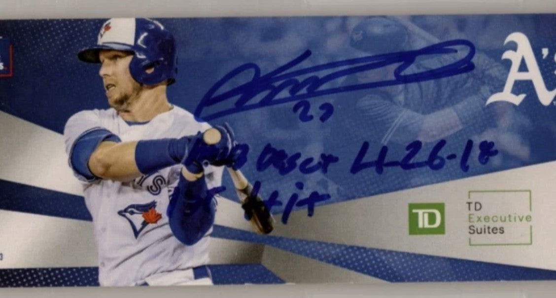 Vladimir Guerrero Jr. Signed MLB Debut & First Hit Full Ticket 2 Ins PSA 10 Auto