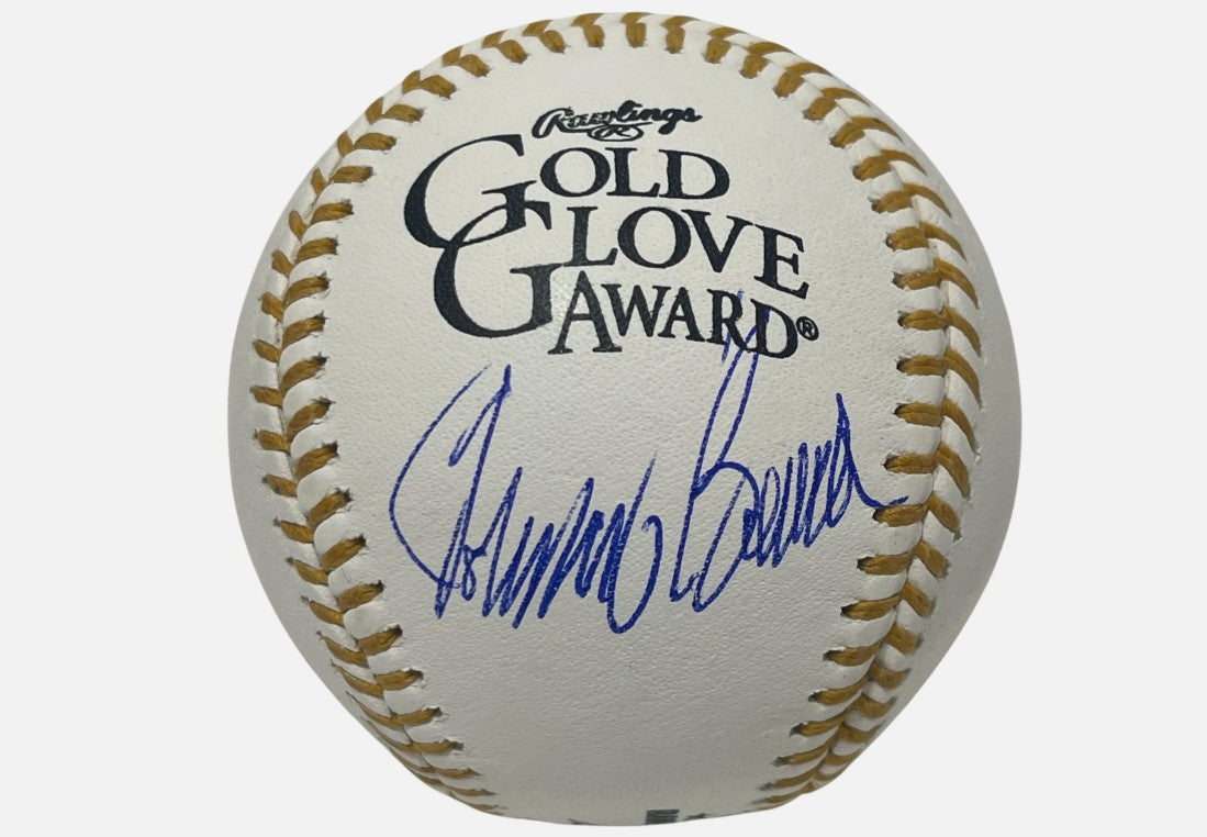Johnny Bench Signed Autographed Gold Glove Logo Rawlings Baseball FANATICS COA