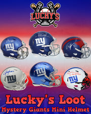 Lucky's Loot Signed Football Mini Helmet Mystery Box - New York Giants
