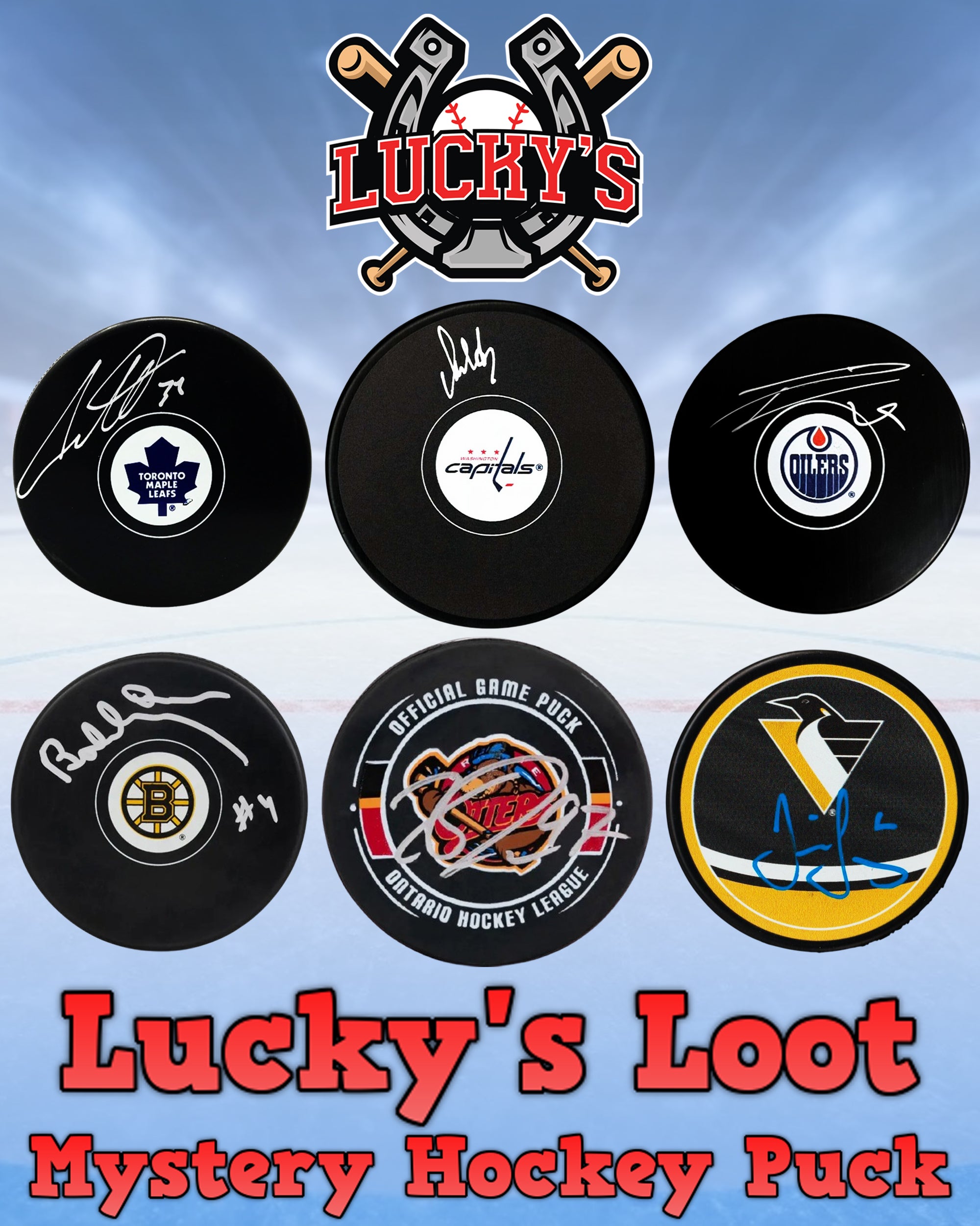 Lucky's Loot Signed Hockey Puck Mystery Box