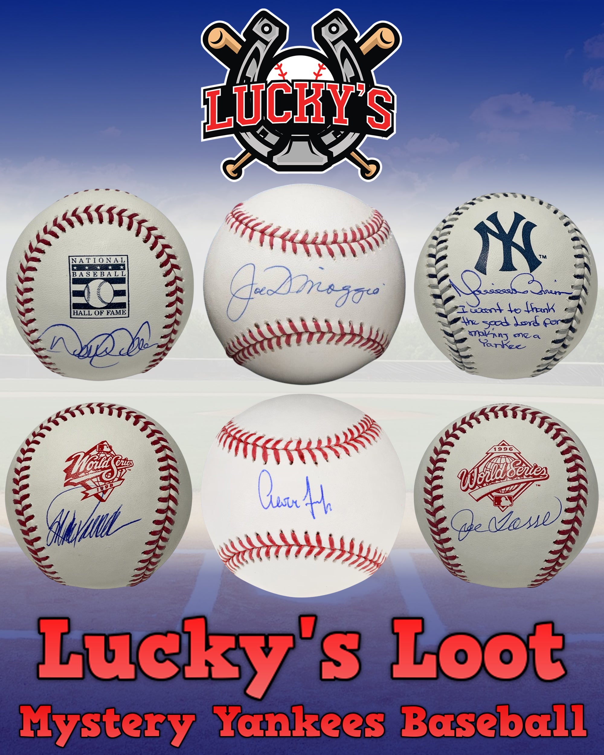 Lucky's Loot Signed Baseball Mystery Box - New York Yankees