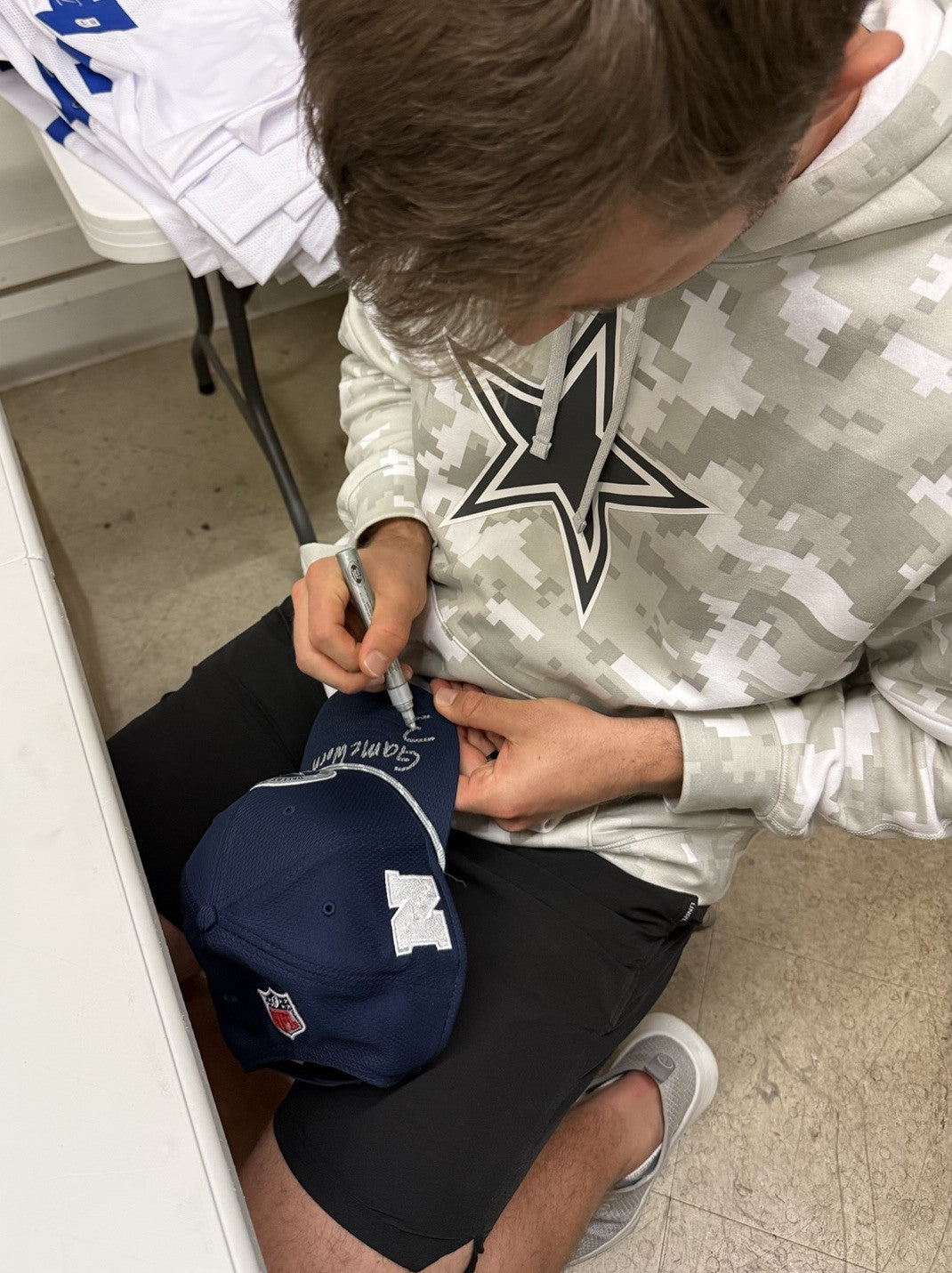 Brandon Aubrey Signed Auto Game Worn 2024 Cowboys Hat Beckett BAS COA #16