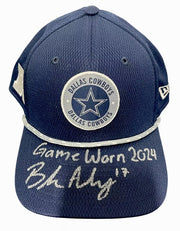 Brandon Aubrey Signed Auto Game Worn 2024 Cowboys Hat vs ATL Beckett BAS COA #40